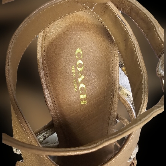 Coach Jody Strappy Stiletto Heel 7.5 B or 37Eu Python Print - Picture 5 of 16